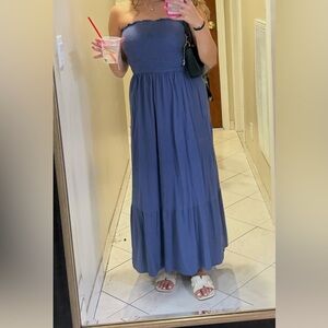 ZESICA Women's Summer Strapless Dress Off Shoulder Sleeveless High Waist